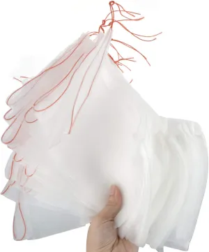 100PCS Fruit Saver Protection Bags, Mosquito Netting Garden Insect Barrier Bag 10"x6" for Protecting Plant Fruits Flower (100 Pcs)