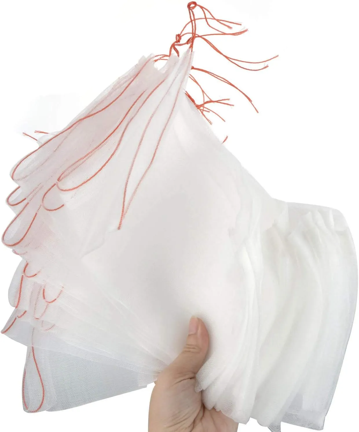 100PCS Fruit Saver Protection Bags, Mosquito Netting Garden Insect Barrier Bag 10"x6" for Protecting Plant Fruits Flower (100 Pcs)