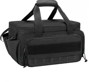 15 Inch Heavy Duty Tool Bag with Adjustable Shoulder Strap and Large Zipper for Repairman, Carpenters, Handyman, Electrician, Carrying Toolbag with Anti-Friction Bottom for Men Mechanic(Black)