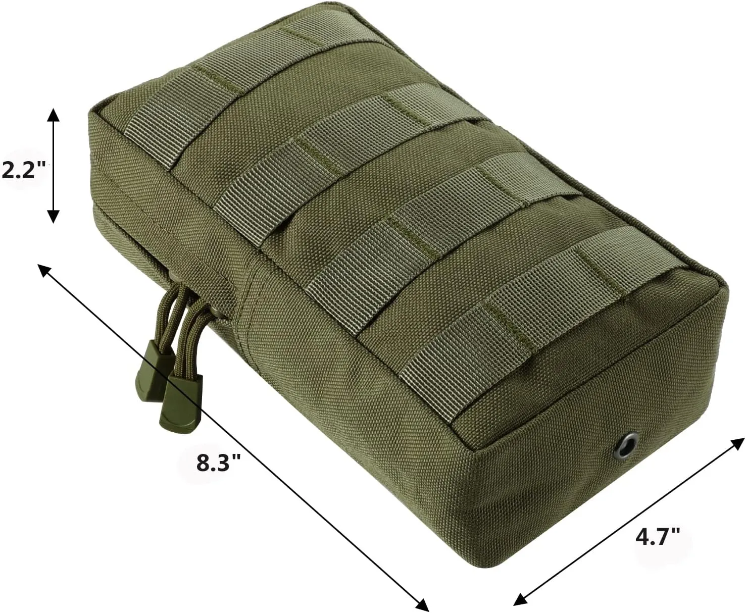 2 Pack Molle Pouches - Tactical Compact Water-Resistant EDC Pouch Bag Small Utility Pouch