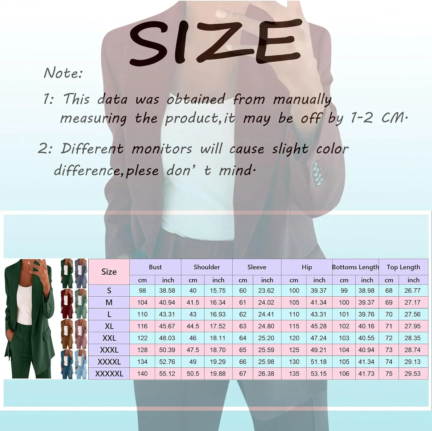 2 Piece Outfits for Women Dressy Blazer Jackets High Waisted Straight Leg Pants Suits Set Business Casual Office