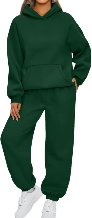 2 Piece Sets for Women Fall 2025 Long Sleeve Hooded Sweatshirt and Jogging Pants Outfits Sweatsuit Fashion Clothing