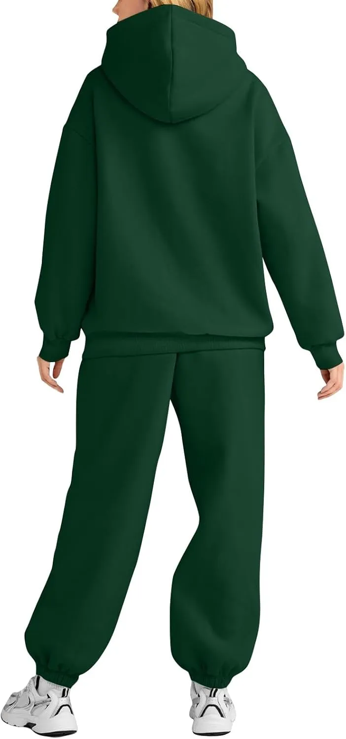 2 Piece Sets for Women Fall 2025 Long Sleeve Hooded Sweatshirt and Jogging Pants Outfits Sweatsuit Fashion Clothing