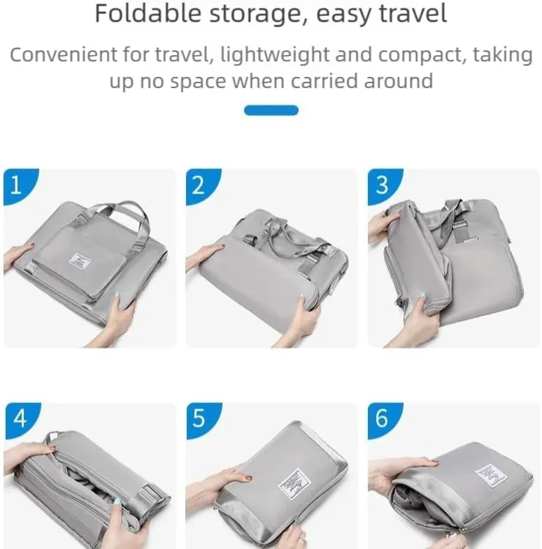 2025 new travel bag, sports and fitness, large-capacity expandable folding bag for production (blue)