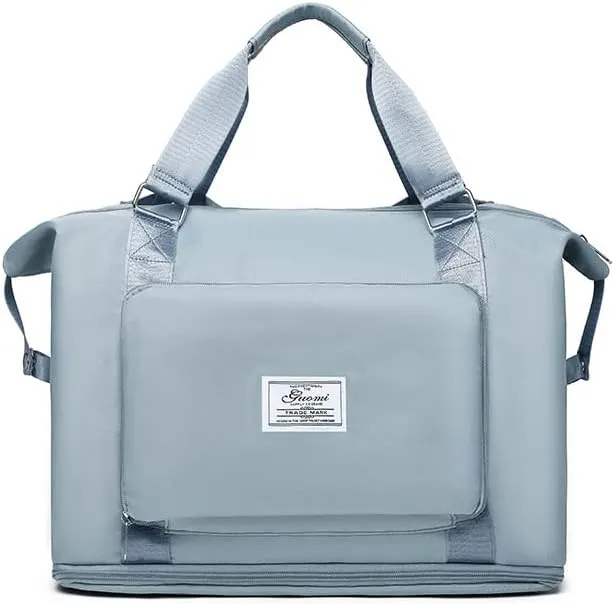 2025 new travel bag, sports and fitness, large-capacity expandable folding bag for production (blue)