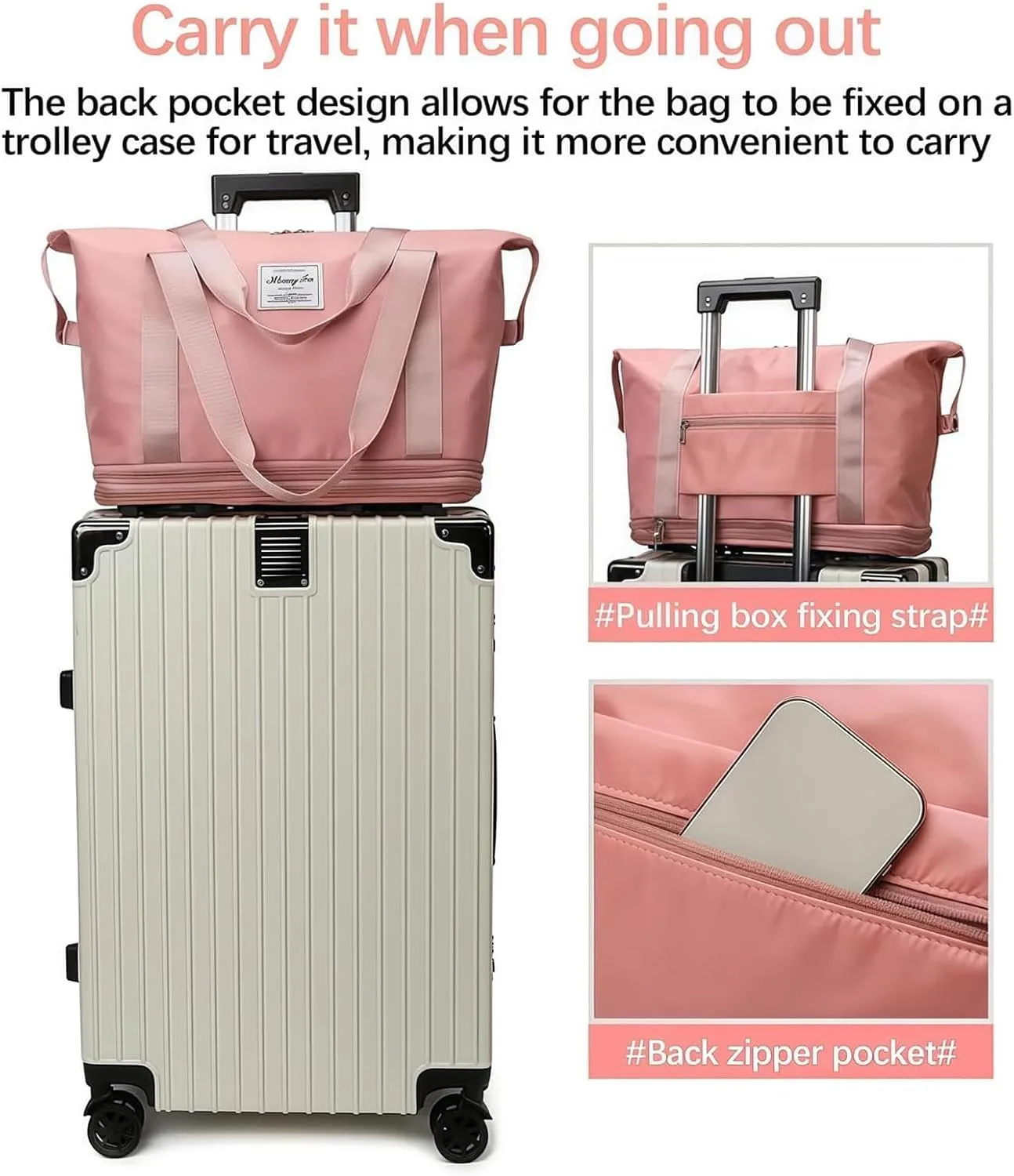 2025 New Travel Bag with Wheels, Expandable Foldable Duffle Bag,Dry and Wet Separation,Large Capacity Wide-Open Travel Cosmetic Bag (Light blue)