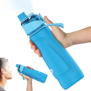 24oz Insulated 2-in-1 Mist & Sip Stainless Steel Thermo Bottle for Hot/Cold Drinks, Sports Use