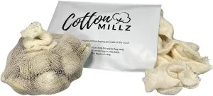 24" Cotton Boiling Bags for Seafood Bakes & Broils, Clams, Crab, Lobster, Soups, Broths; Reusable or Disposable; Made in USA (100 Pack)