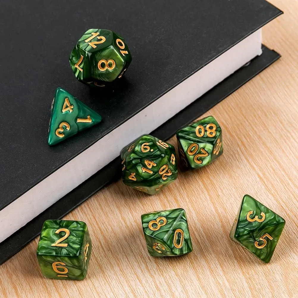 25 Sets DND Dice Polyhedral Dice Dungeons and Dragons Rolling Dice for RPG MTG Table Games Dice Bulk with Free Drawstring Bags and PU Leather D&D Dice Tray (Colored)