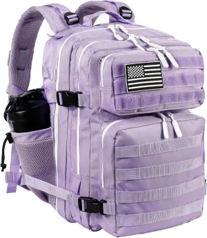 25L Small Tactical Hiking Backpack for Women Training Gym Fitness Bag Outdoor Camping Backpacks Travel Waterproof (Purple)
