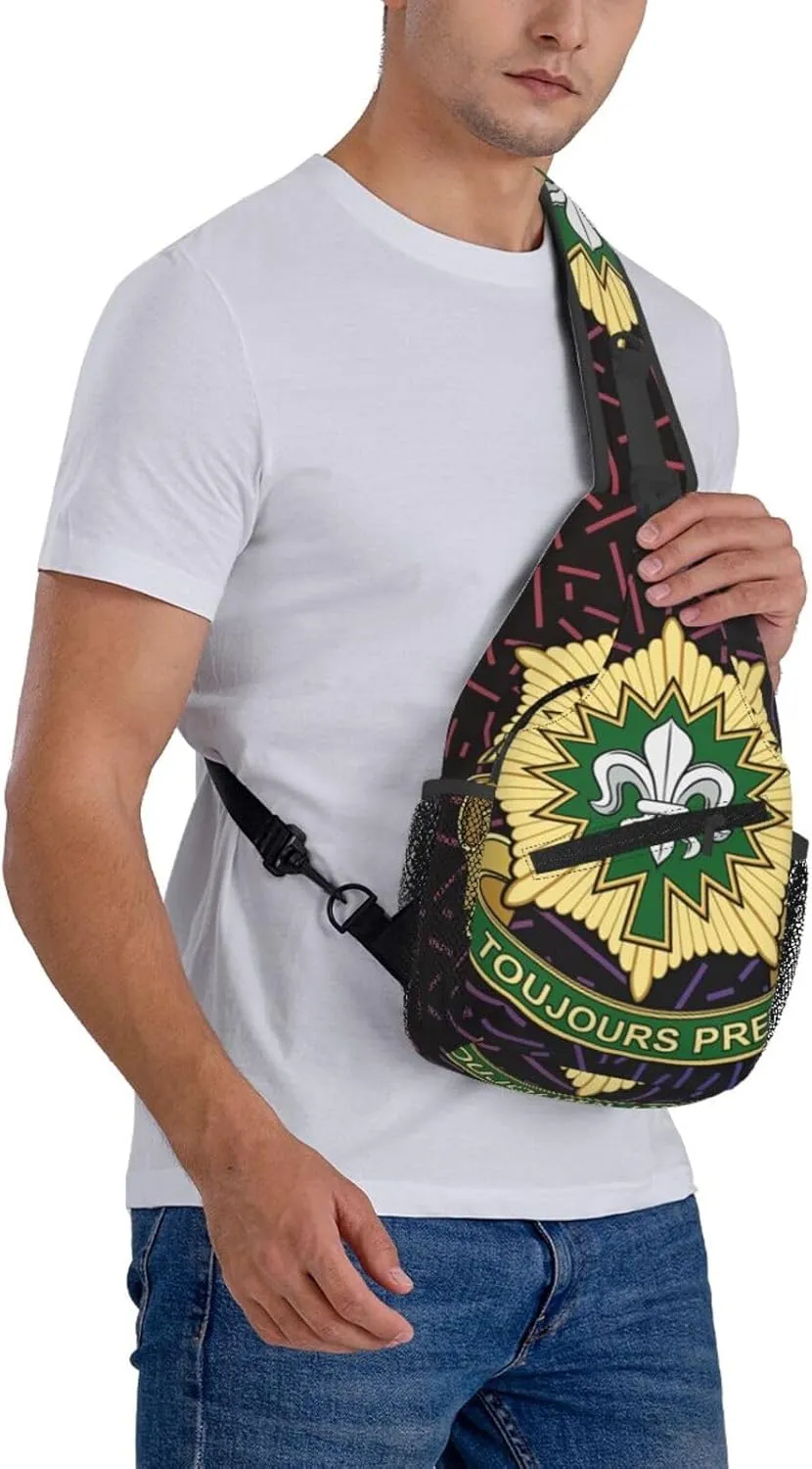 2nd Armored Cavalry Regiment Crossbody Backpack Chest Shoulder Bag Lightweight One Strap Travel Hiking Daypack