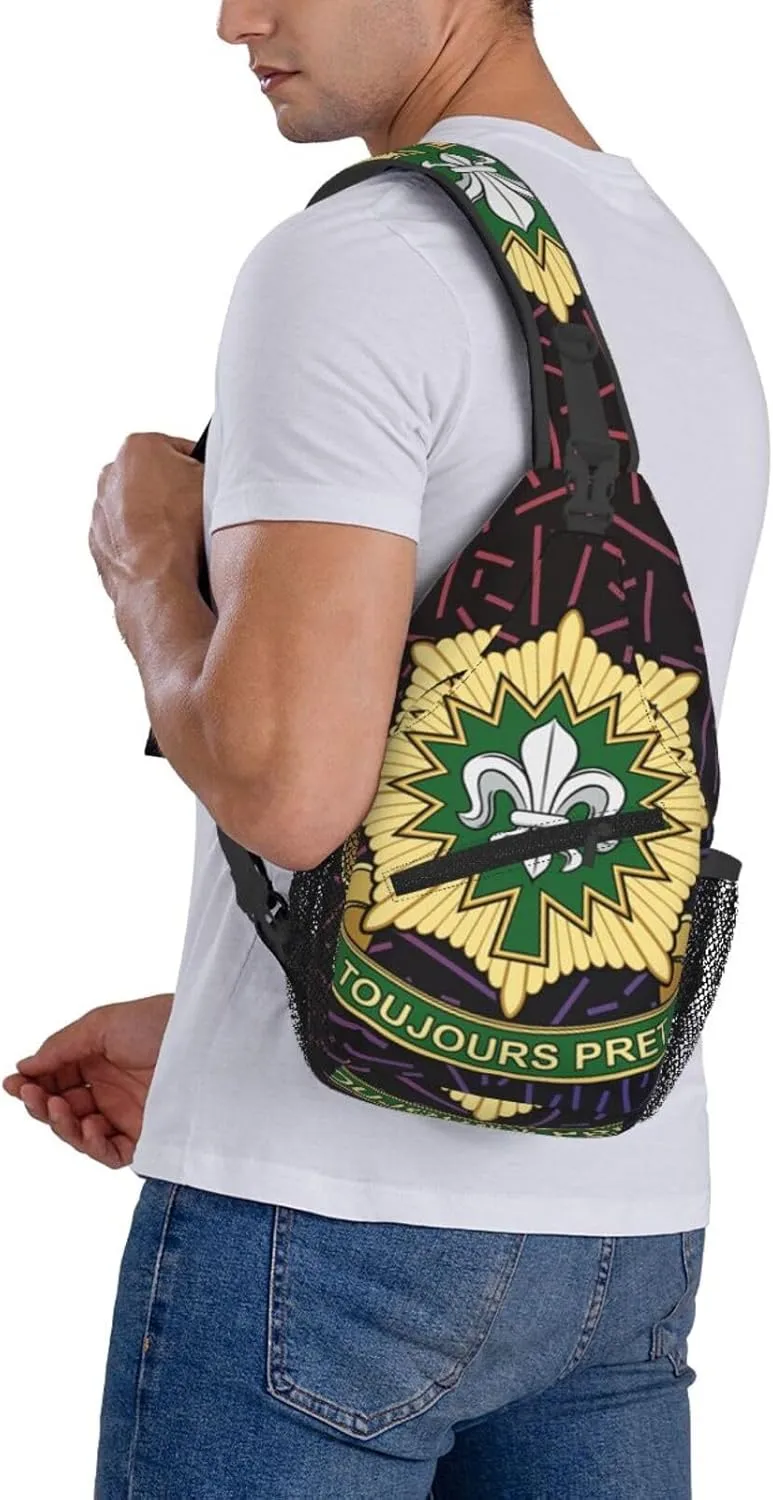 2nd Armored Cavalry Regiment Crossbody Backpack Chest Shoulder Bag Lightweight One Strap Travel Hiking Daypack