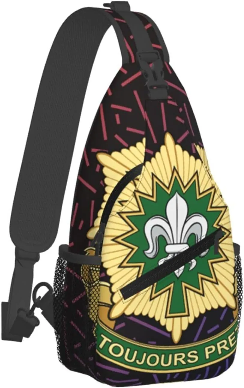 2nd Armored Cavalry Regiment Crossbody Backpack Chest Shoulder Bag Lightweight One Strap Travel Hiking Daypack