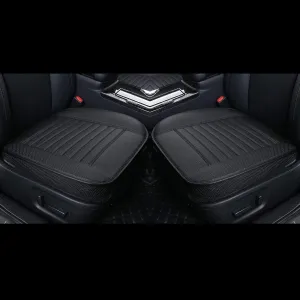 (2PCS PU Leather Seat Covers Auto Seat Protector Car Seat Covers for Front Seat with Side Flaps,(Deep20 inch × Width20 inch × Thick 0.4 inch) (Black-2 PCS)
