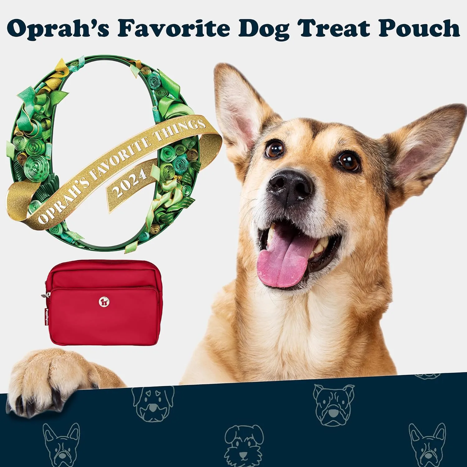 3-in-1 Crossbody Dog Walking Bag & Treat Pouch with Matching Planet Safe Poop Bags & Built-In Dispenser - Dog Mom Gift for Puppy Training with Zippered Pockets (Ruby Red)