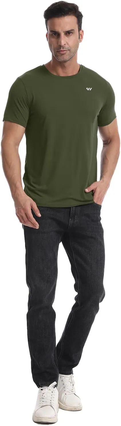 3 or 5 Pack Workout Shirts for Men Quick Dry Running T-Shirt Short Sleeves Moisture Wicking Crew Neck Tee Athletic Casual Top
