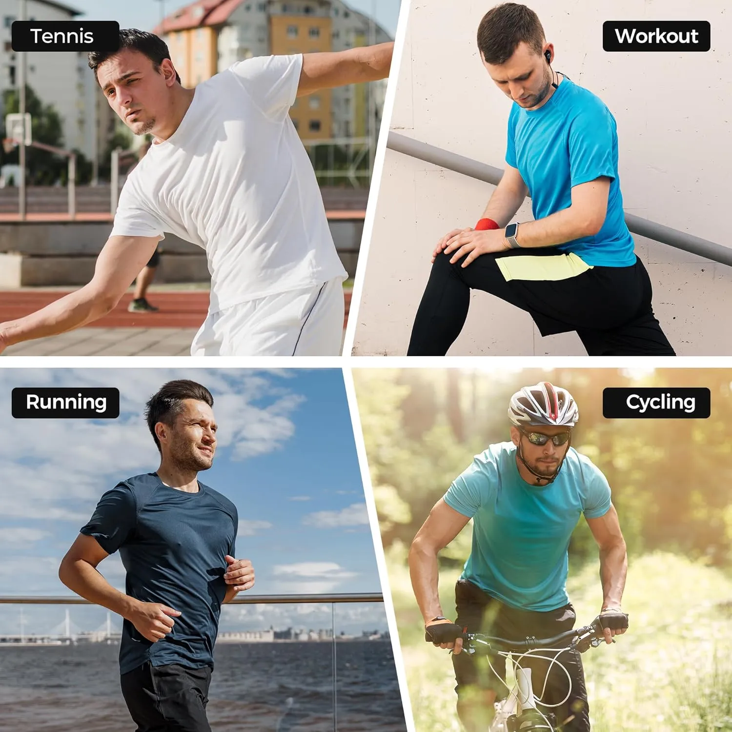 3 Pack Workout Shirts for Men Short Sleeve UPF 50  Sun Protection Tee Moisture Wicking Athletic Rash Guard T-Shirts Running