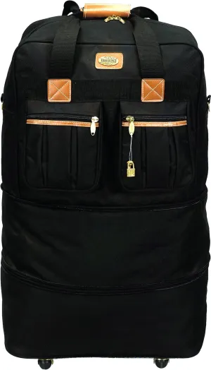 30" Rolling Wheeled Duffle Bag Spinner Suitcase Luggage Expandable