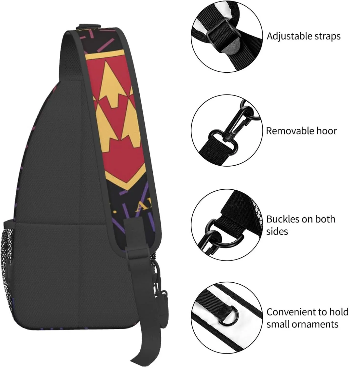 32nd A-rmy Air And Missile Defense Command Small Crossbody Backpack Sling Bag For Men Women Mini One Shoulder Chest Bags Gym Sport Travel Hiking Daypack