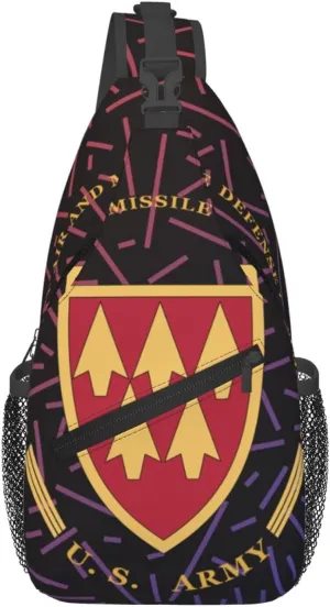 32nd A-rmy Air And Missile Defense Command Small Crossbody Backpack Sling Bag For Men Women Mini One Shoulder Chest Bags Gym Sport Travel Hiking Daypack