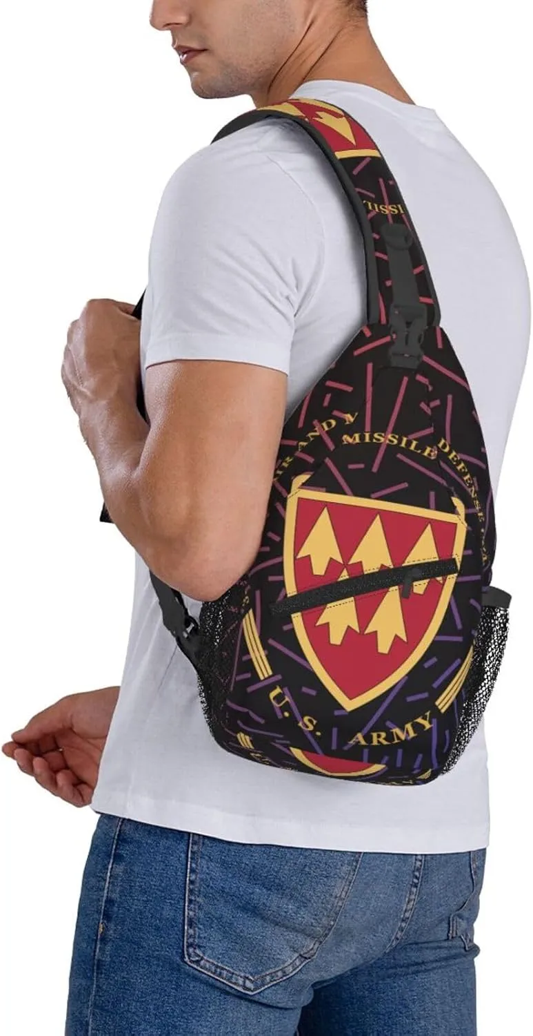 32nd A-rmy Air And Missile Defense Command Small Crossbody Backpack Sling Bag For Men Women Mini One Shoulder Chest Bags Gym Sport Travel Hiking Daypack