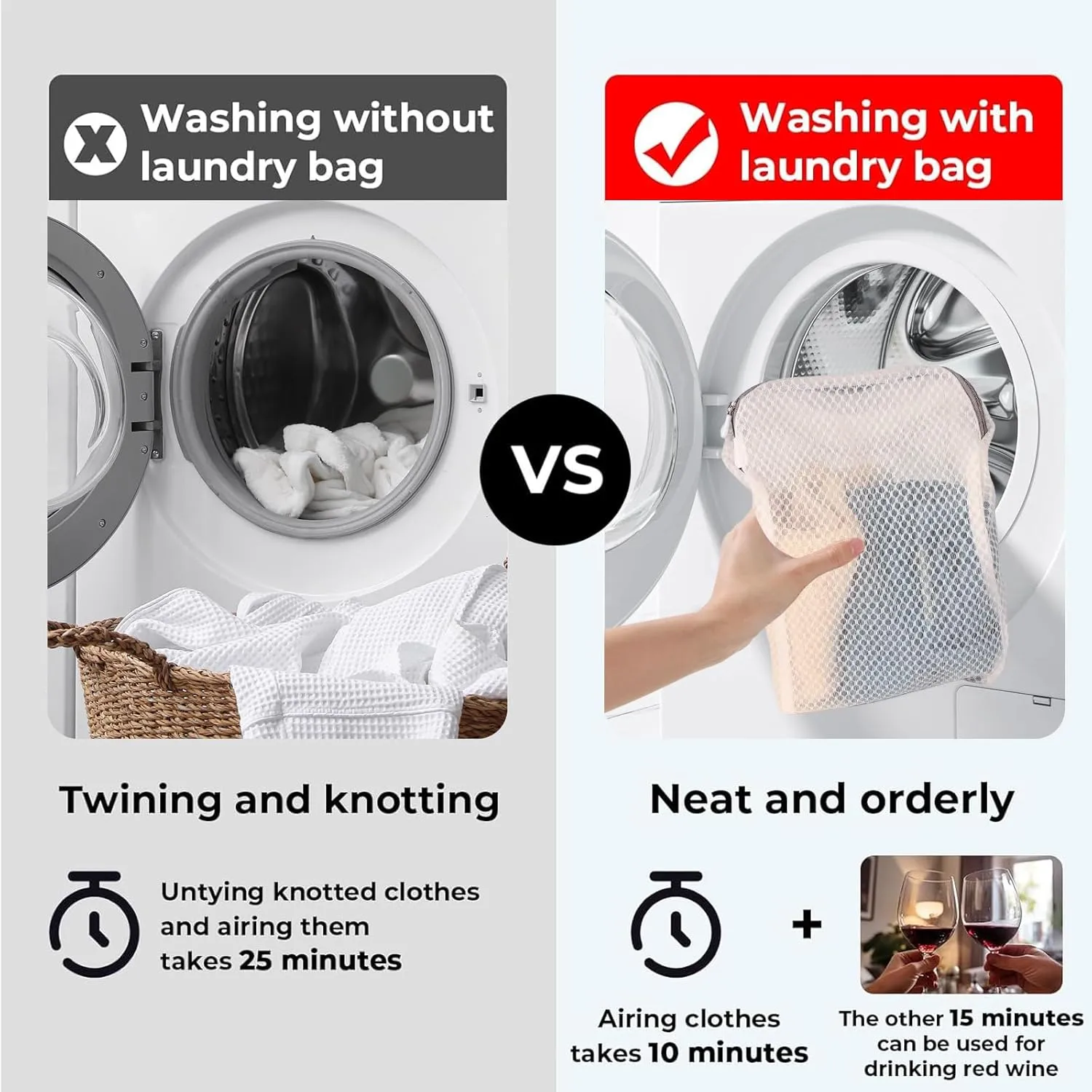 4 Pack Mesh Laundry Bag Mesh Laundry Bags Laundry with Handle for Washing Socks, Baby Items, Lingerie, Travel Garments (WHITE BEIGE1, 4)
