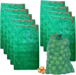 44 lbs Mesh Onions Fresh Bags 50pcs, 15.7"×23.6" Mesh Bags,Reusable Produce Bags with Drawstrings for Potatoes, Firewood, Vegetable, Citrus, Crawfish, and Onion Storage