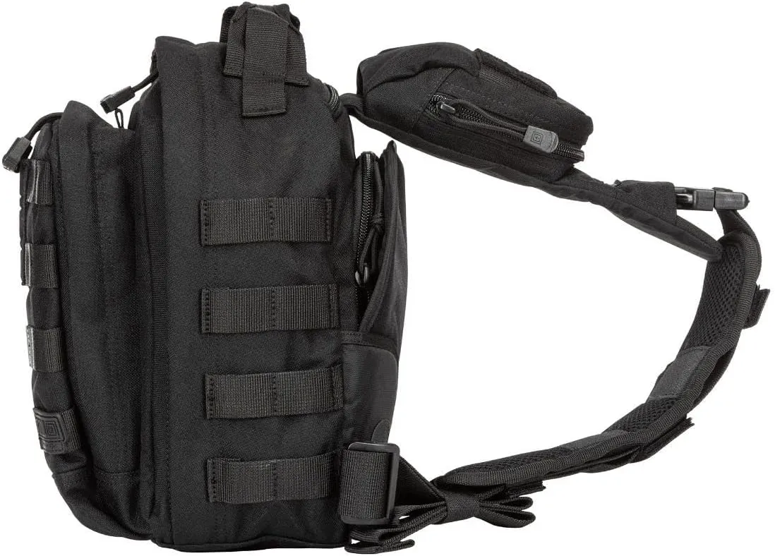 5.11 Tactical Sling Bag Pack MOAB 6, Shoulder Crossbody Military Bag, 11L, Black, Style 56963ABR