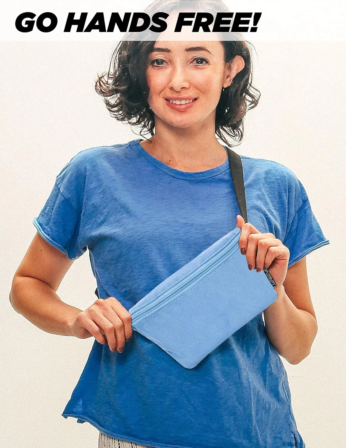 70s SUEDE LT BLUE Fanny Pack Crossbody Bags for Women Festival Bag Small Cute Fanny Packs for Women Fashionable Concert Rave Accessories Fanny Pack for Men Womens Fashion Waist Hip Bum Slim