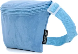 70s SUEDE LT BLUE Fanny Pack Crossbody Bags for Women Festival Bag Small Cute Fanny Packs for Women Fashionable Concert Rave Accessories Fanny Pack for Men Womens Fashion Waist Hip Bum Slim