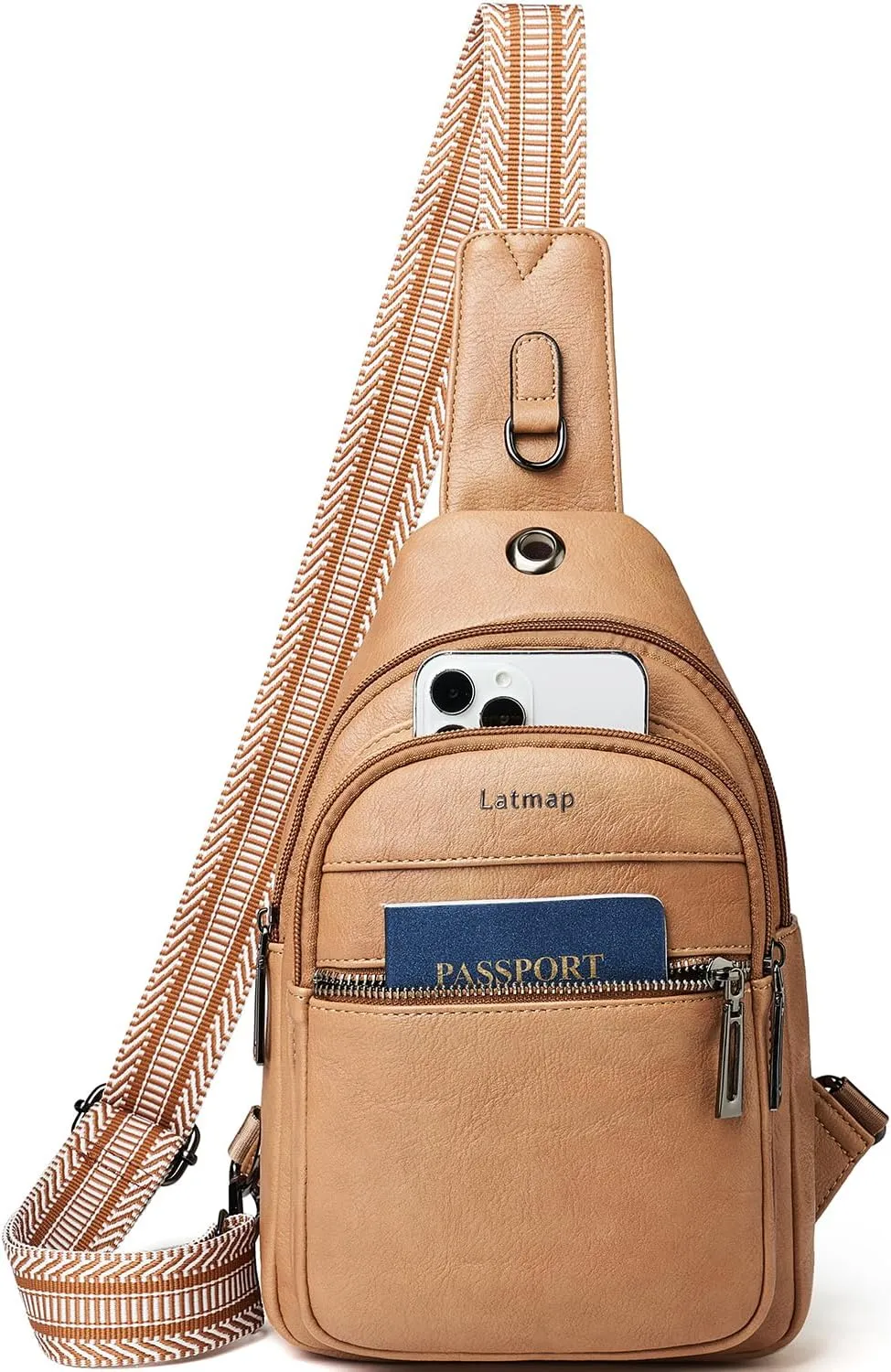 7L Sling Bag For Women Men Crossbody Shoulder Tote Blet Bags Backpack Fanny Pack Travel Purse Faux Leather