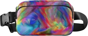 Abstract Modern Colorful Art Women Fanny Packs Waterproof Large Hip Belt Bag Designer Travel Waist Bag