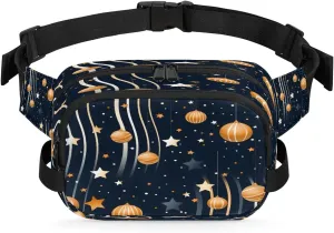 Abstraction Ball Pattern Fanny Packs for Women Men Waterproof Waist Bag with Adjustable Strap Belt Bag for Travel Running Hiking