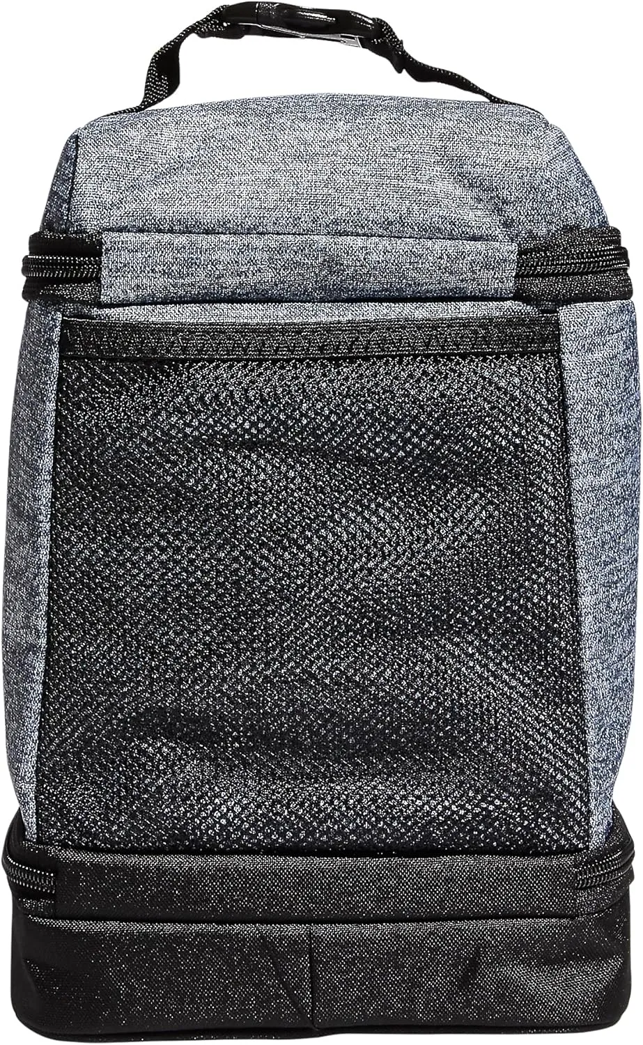 adidas Excel Insulated Lunch Bag, Cooler with Zipper, Pocket for Ice Pack, and Clip, Temperature Control Insulation,Jersey Onix Grey/Black,One Size