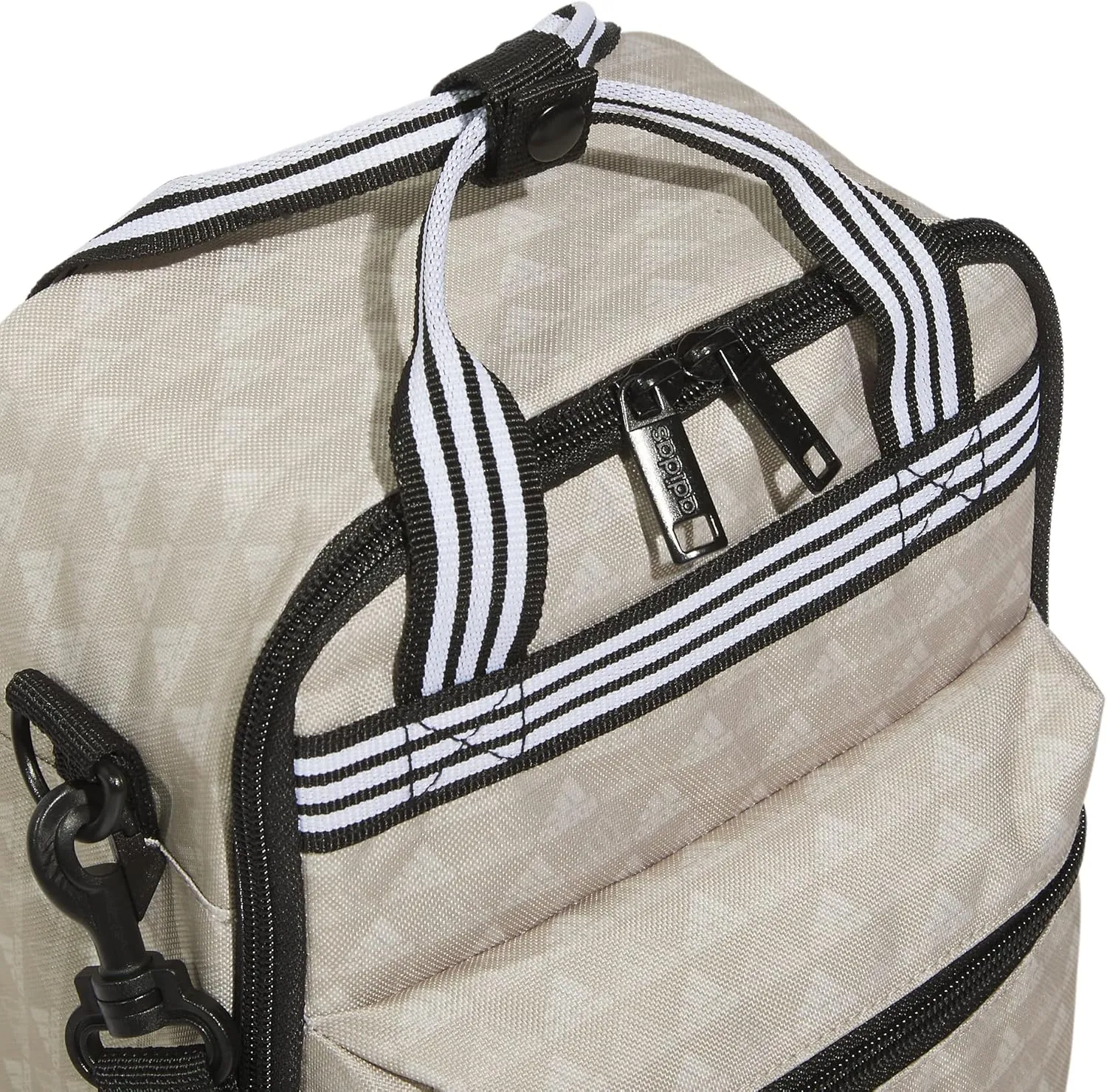 adidas Squad (7L) Food Container Carry Box Insulated Lunch Bag, BOS Mini Monogram Wonder Beige/Black, One Size