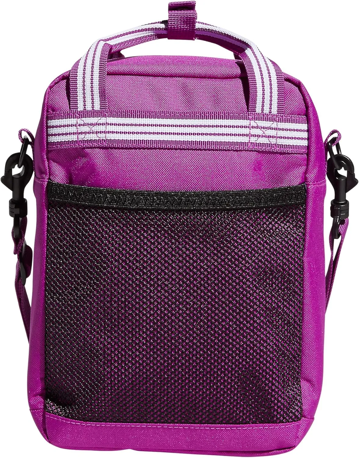 adidas Squad Insulated Lunch Bag (7L) Food Container Carry Box for Kids/Adults Discontinued, Sonic Fuchsia Purple/White, One Size
