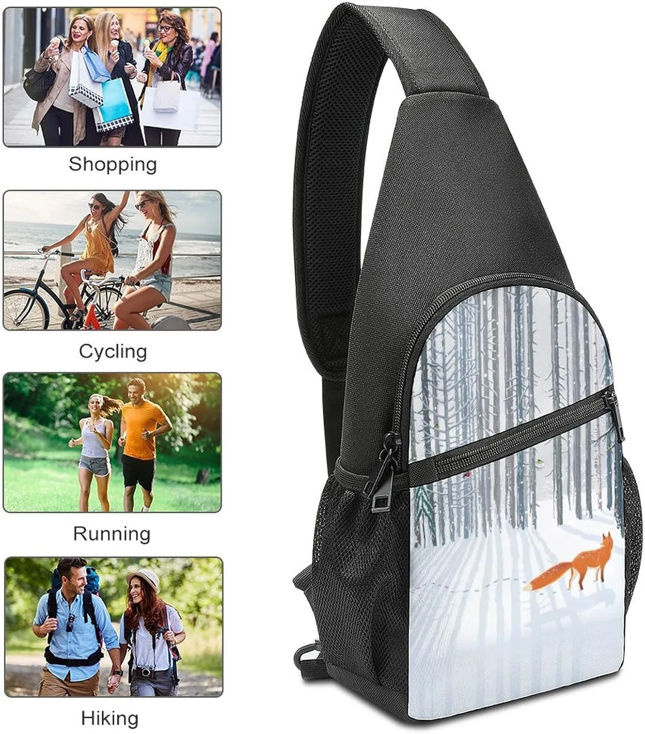 Adjustable Fanny Waist Pack Pouch, Crossbody Durable Runners Bag Wallet for Sports Cycling Gym Hiking Fitness Women Men