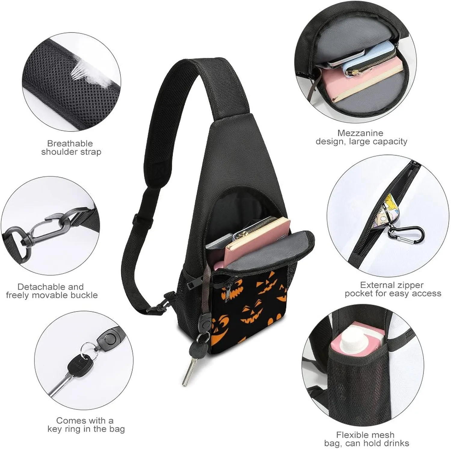 Adjustable Fanny Waist Pack Pouch, Crossbody Durable Runners Bag Wallet for Sports Cycling Gym Hiking Fitness Women Men