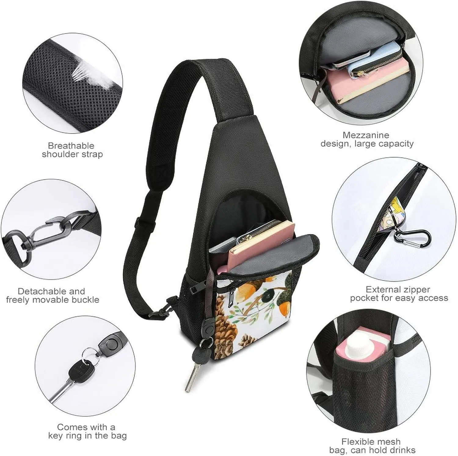 Adjustable Fanny Waist Pack Pouch, Crossbody Durable Runners Bag Wallet for Sports Cycling Gym Hiking Fitness Women Men