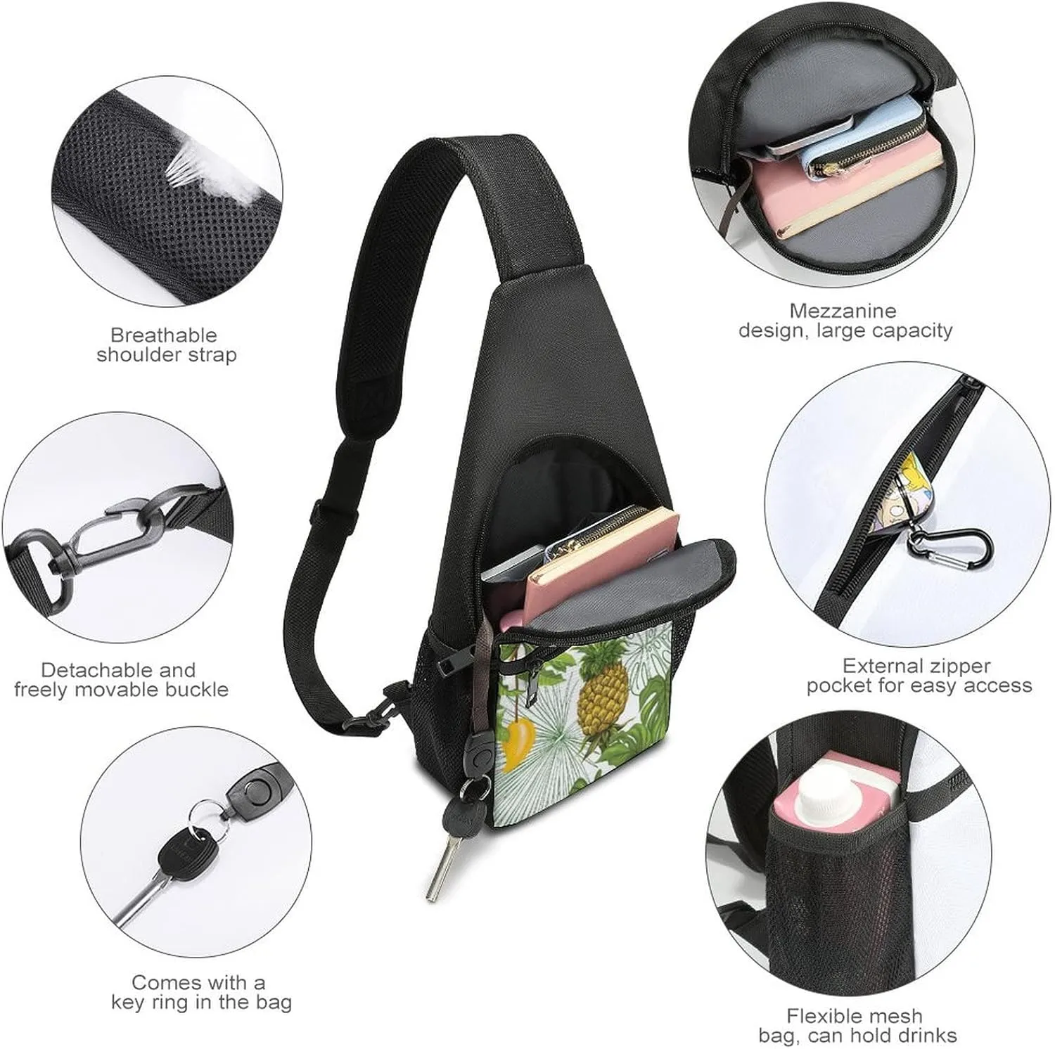 Adjustable Fanny Waist Pack Pouch, Crossbody Durable Runners Bag Wallet for Sports Cycling Gym Hiking Fitness Women Men