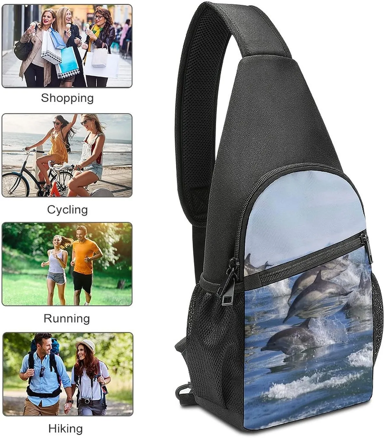 Adjustable Fanny Waist Pack Pouch, Crossbody Durable Runners Bag Wallet for Sports Cycling Gym Hiking Fitness Women Men