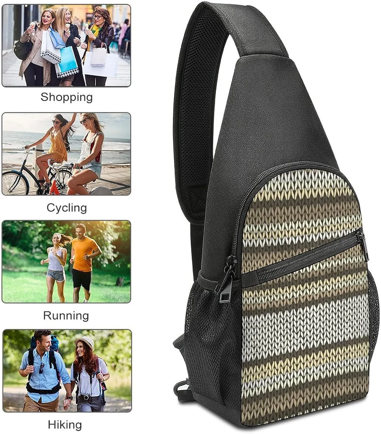 Adjustable Fanny Waist Pack Pouch, Crossbody Durable Runners Bag Wallet for Sports Cycling Gym Hiking Fitness Women Men