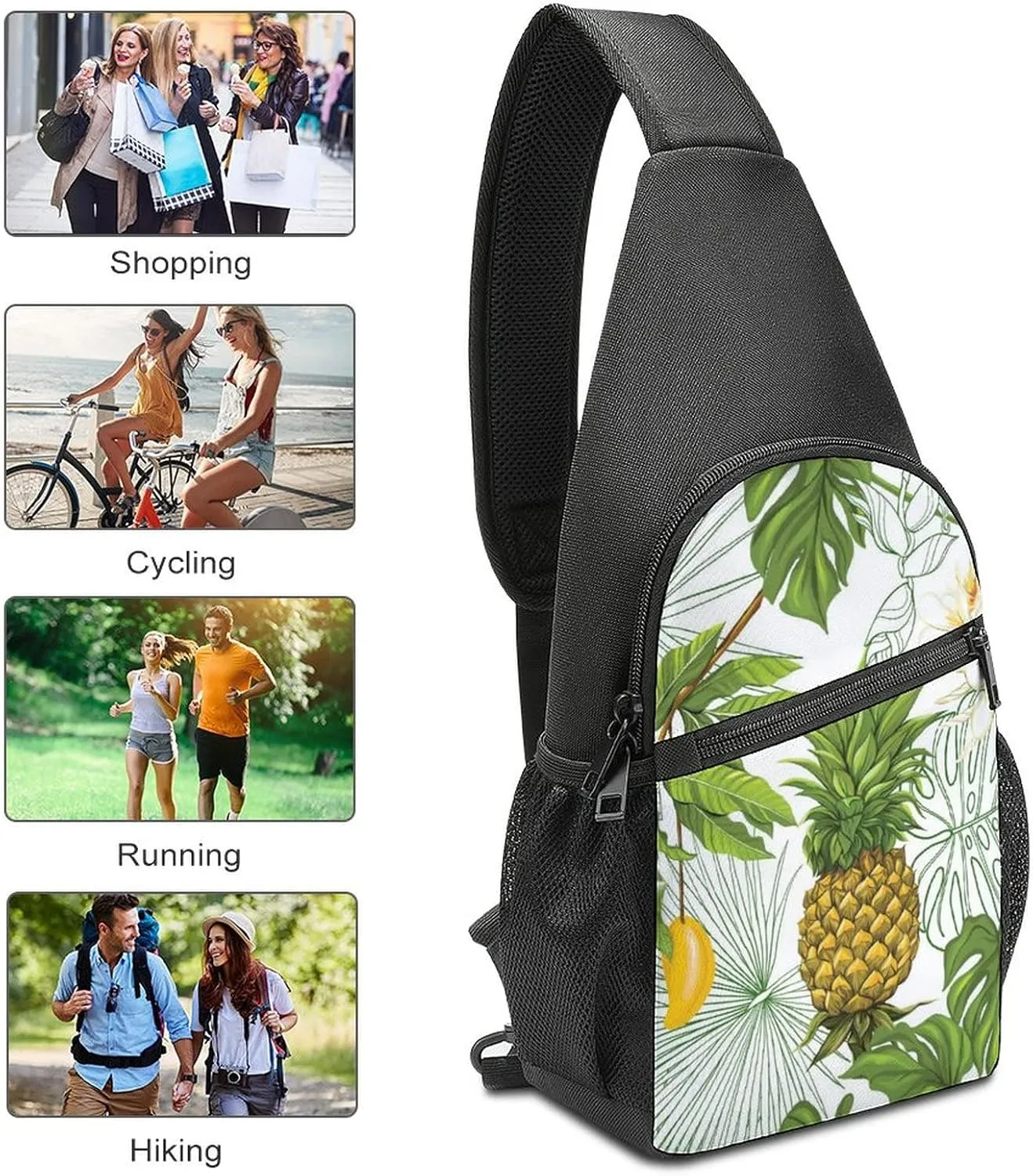Adjustable Fanny Waist Pack Pouch, Crossbody Durable Runners Bag Wallet for Sports Cycling Gym Hiking Fitness Women Men