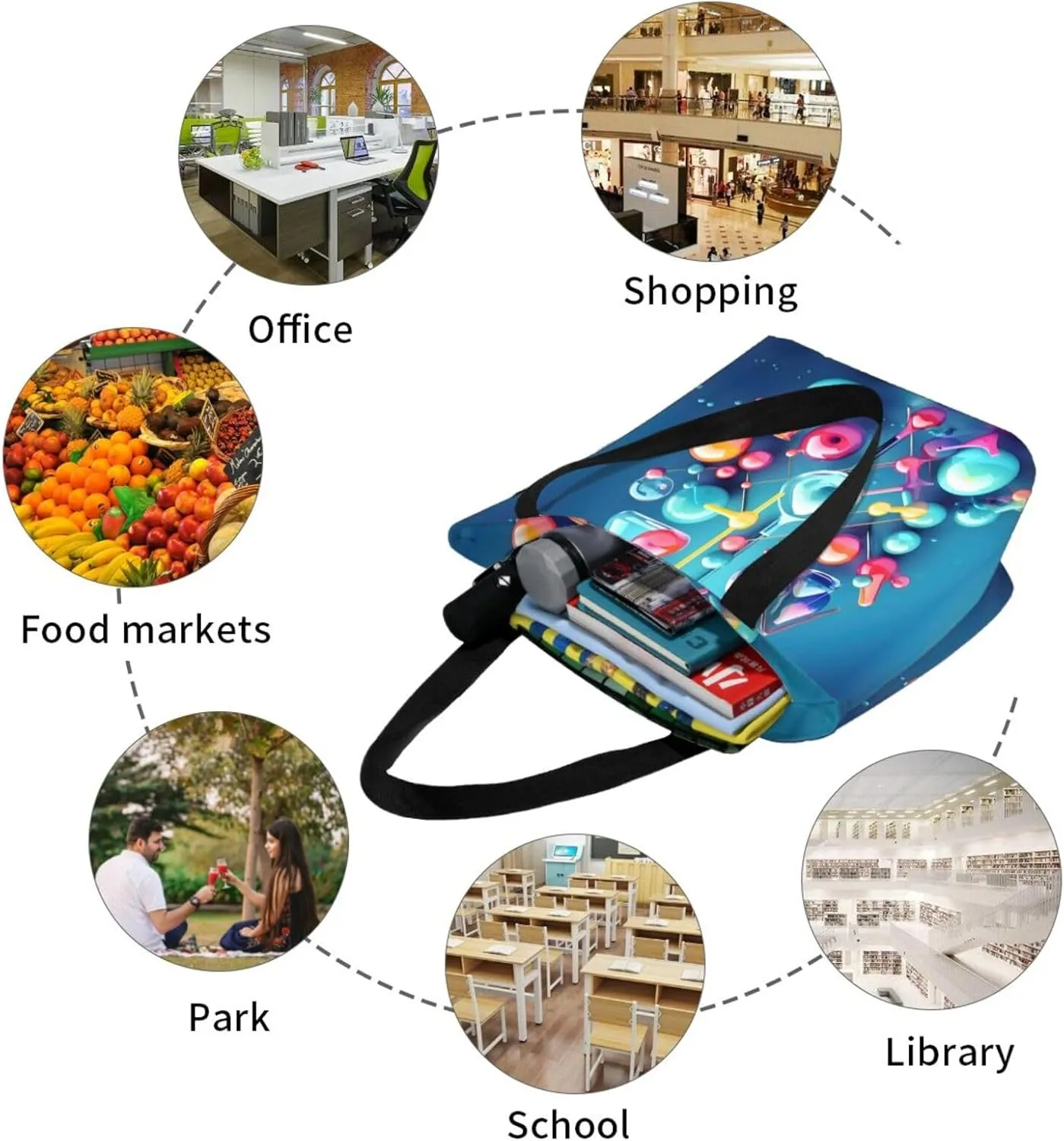 African Textile Patchwork Print Shoulder Tote Bag Women'S Large Size Handbag Casual Tote Shopping Bag For Women