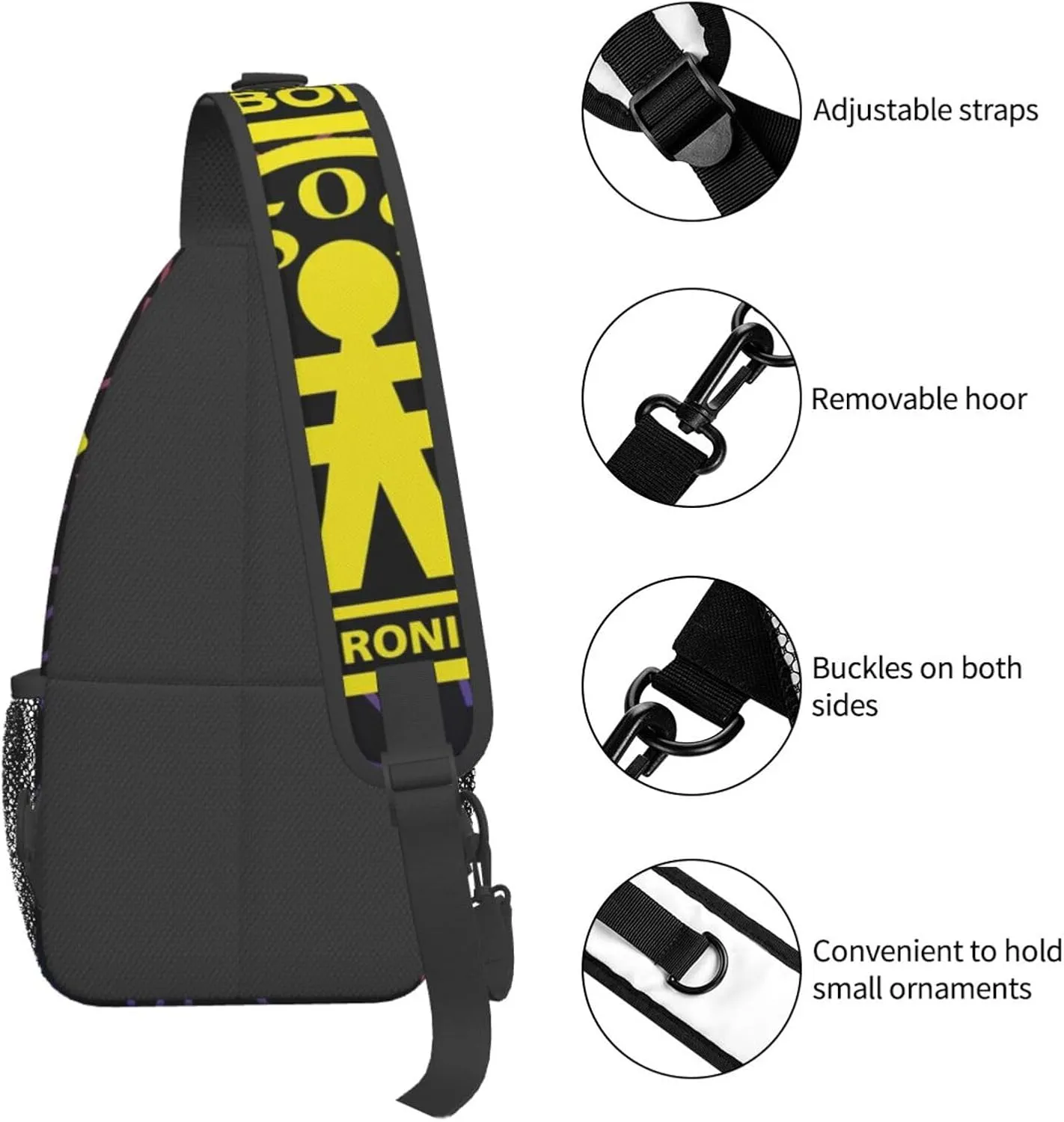 Airborne 509 Geronimo Small Crossbody Backpack Sling Bag For Men Women Mini One Shoulder Chest Bags Gym Sport Travel Hiking Daypack