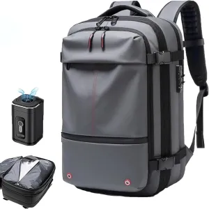 Airmak Vacuum Backpack, Maklot Seal Compression Travel Bag With Pump, Multifunctional Expandable Waterproof Carry on Laggage (Gray)