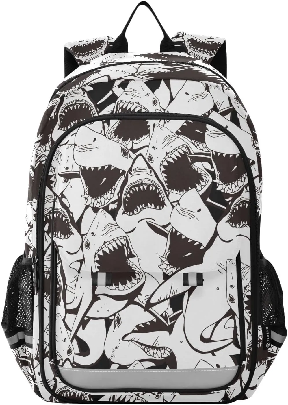 ALAZA Angry Shark Attack Fun Animal Laptop Backpack Purse for Women Men Travel Bag Casual Daypack with Compartment & Multiple Pockets