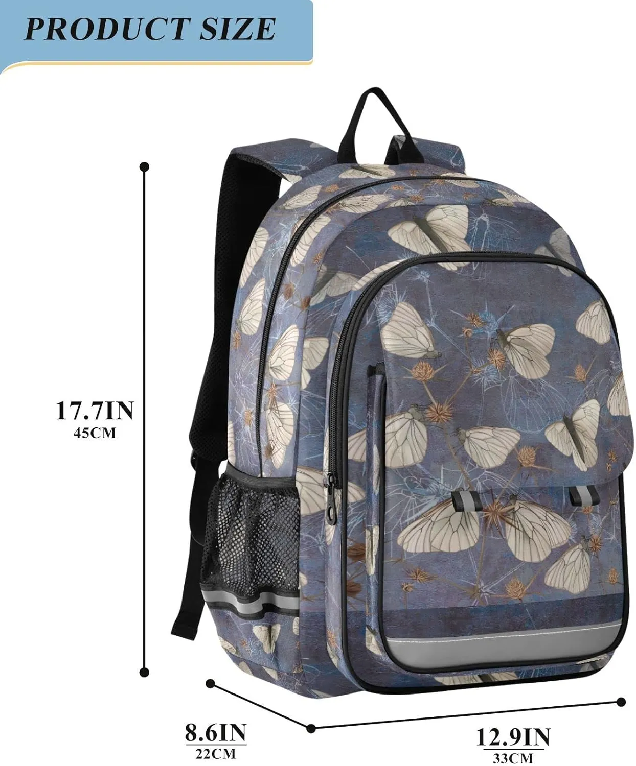 ALAZA Butterflies on Thorns Casual Backpack Bag Travel Knapsack Bags