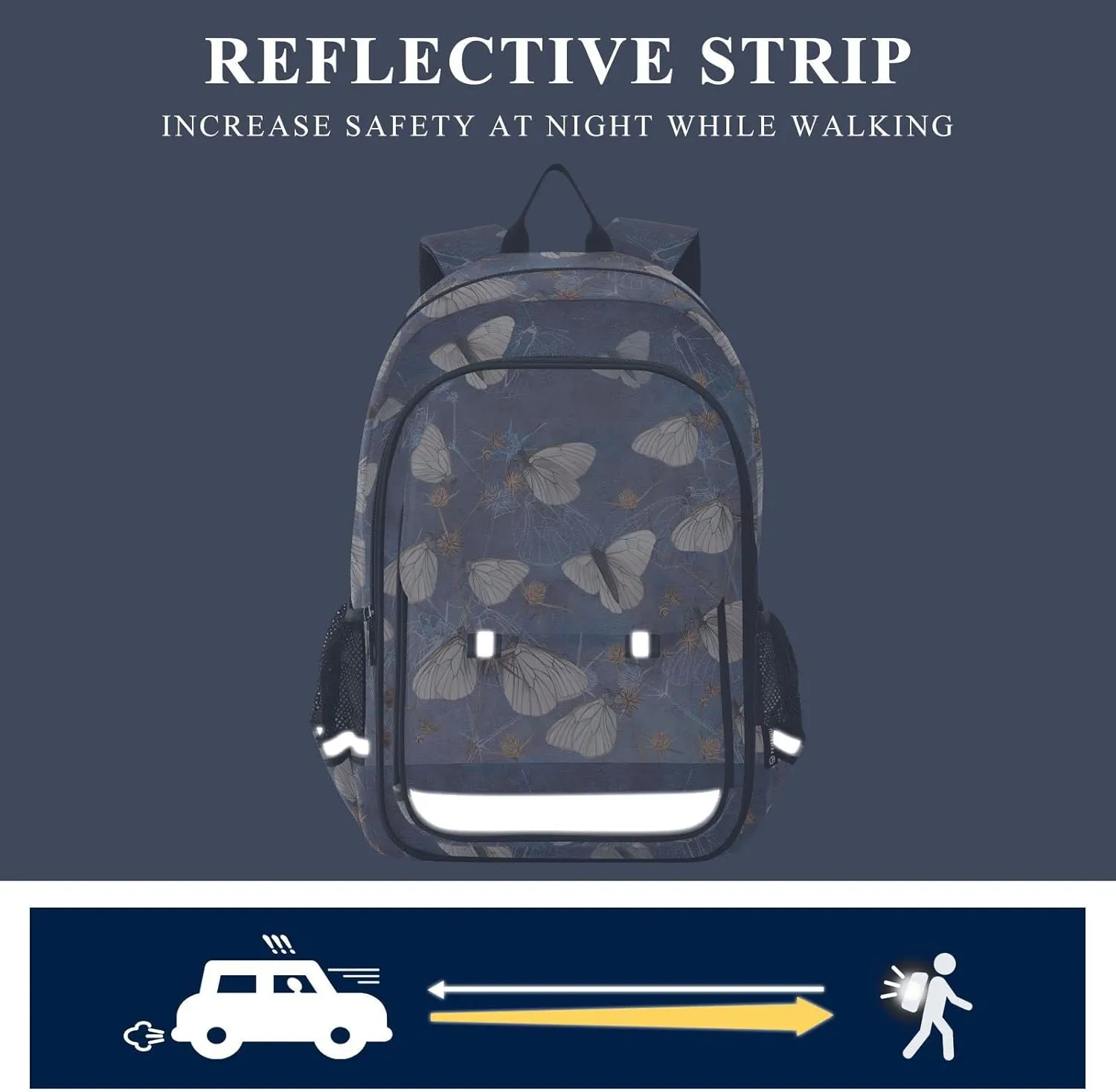 ALAZA Butterflies on Thorns Casual Backpack Bag Travel Knapsack Bags