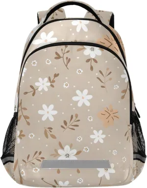 ALAZA Daisy Flower Boho Backpack Girls Kids Backpacks Boys School Bookbag 3rd 4th 5th Grade Casual Daypack Laptop Shoulder Bag with Chest Strap